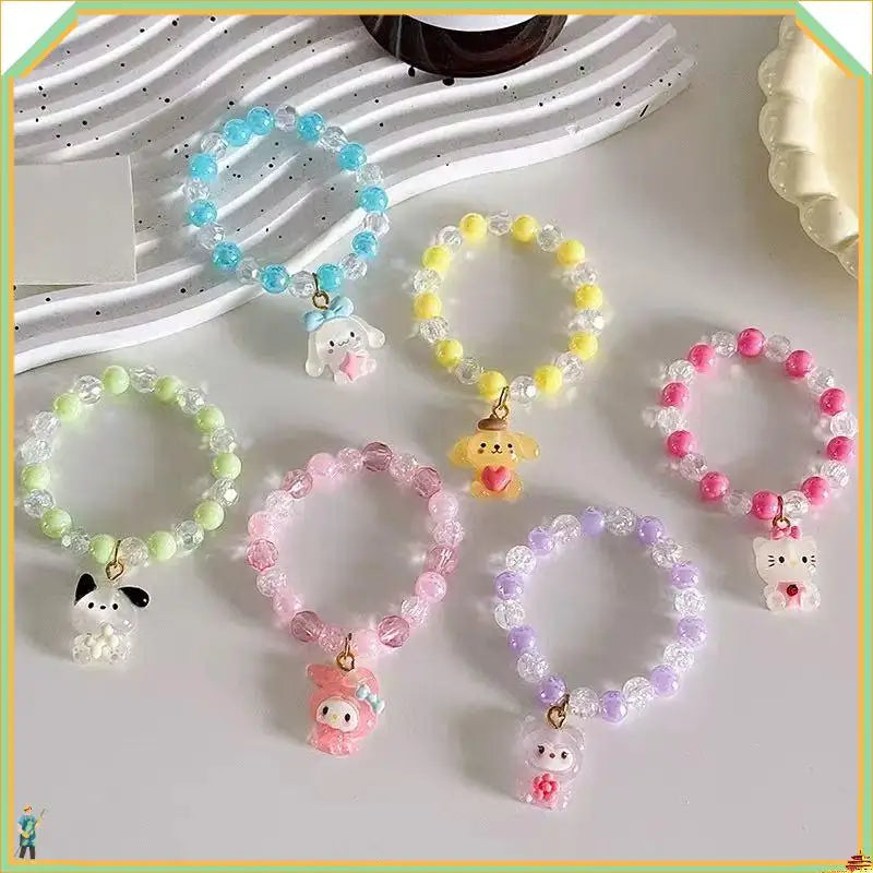 Cute KT Cat Kumi Adjustable Woven Rope Charm - Cartoon Character Accessory for Gifts, Festivals, Parties & Travel