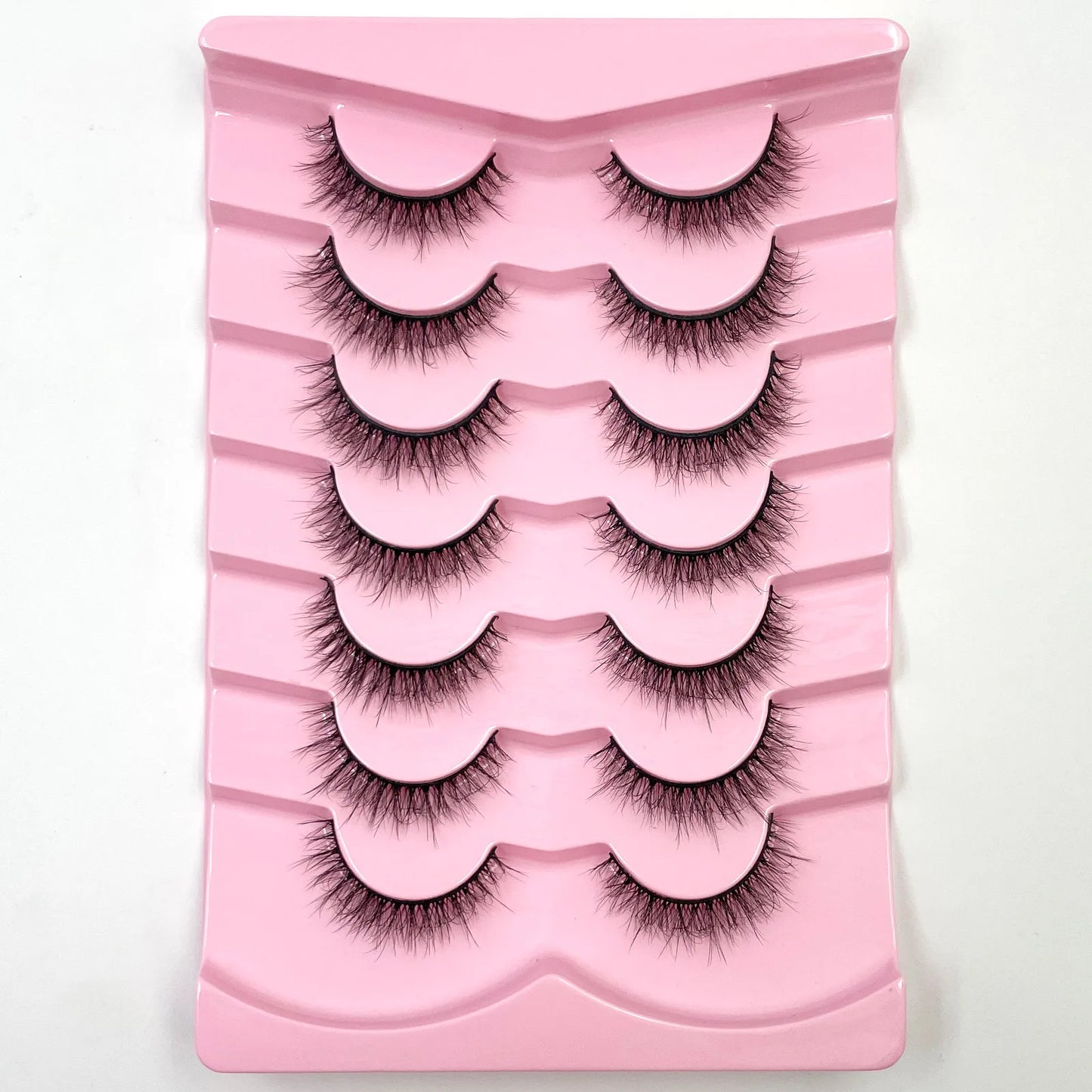 7 Pairs 3D Mink Fur False Eyelashes – Thick Short Dramatic Natural Look Makeup Lashes Wholesale