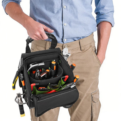JAKAH JK-208 Electrician Tool Pouch - Multi-Pocket Ergonomic Tool Bag with Padded Shoulder Strap