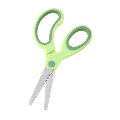 Kids Safety Scissors — Left-Handed Student Scissors with Sleeve for DIY, Paper Cutting & Stationery