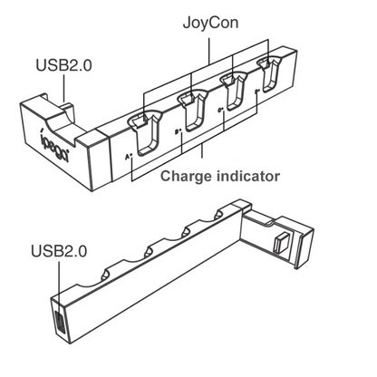 New Color 4-in-1 Charger Dock for Nintendo Switch OLED — Joy-Con Controller Charging Station Holder