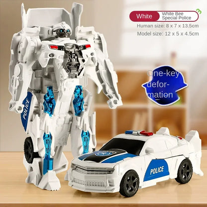 Transformation Car Anime Robot Toy – One-Step Deformation Puzzle Action Figure for Kids