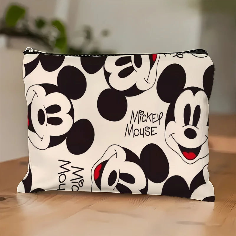 Disney Mickey Mouse Cosmetic Bag – Official Mickey Ear Design Zipper Pouch, Multifunctional Travel Organizer for Jewelry & Makeup Storage, Cute Gift for Women & Birthday Present