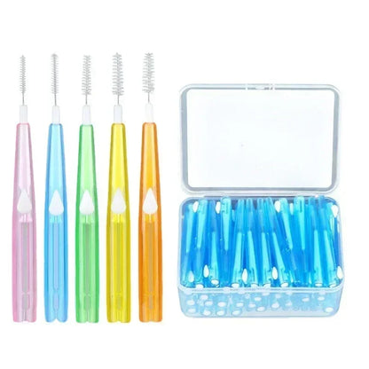 30-Piece Interdental Toothpick Brushes – 0.6-1.5mm I-Shape Dental Floss for Oral Care