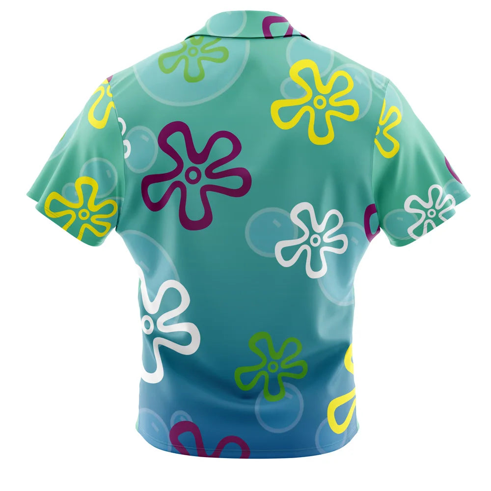 SpongeBob SquarePants Hawaiian Shirt - Breathable Quick Dry Short Sleeve Vacation Button Shirt for Men and Women