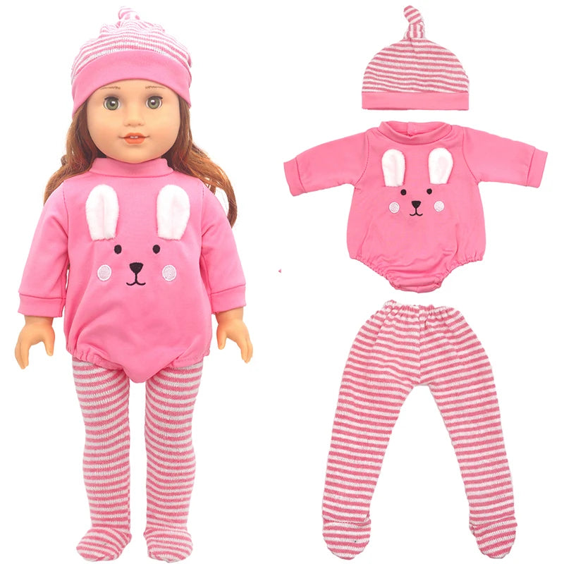 Baby Doll Bikini Outfit — Fits 43cm Born Bebe and 18-Inch American Dolls, Doll Clothes Set
