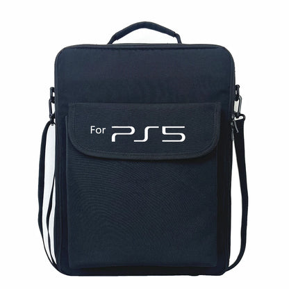 PS5 Portable Travel Carrying Case - Multi-functional Storage Bag with Shoulder Strap for PlayStation 5 and Accessories