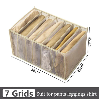 Jeans & Clothing Storage Box – Closet Organizer Drawer System for Pants, Cabinet, and Clothing Organization