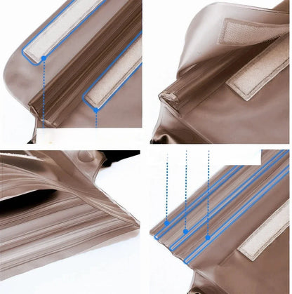 Waterproof Phone Waist Bag - 3-Layer Sealed Touch Screen Dry Bag for Swimming, Drifting & Diving