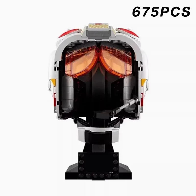 MOC Space Wars Helmet Building Blocks — Stormtrooper & Vader Fighter Model Bricks Toy, Birthday & Xmas Gift for Kids, Home Decor
