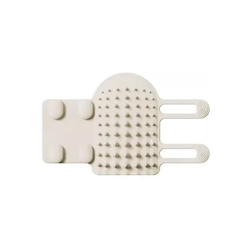 Pet Cat Hair Removal Comb - Self Cleaning Grooming Massage Brush & Wall Corner Scratcher for Kittens