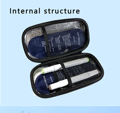 Waterproof PU Insulin Cooler Bag – Portable Insulated Diabetic Travel Case, Aluminum Foil Cooler Box & Ice Bag