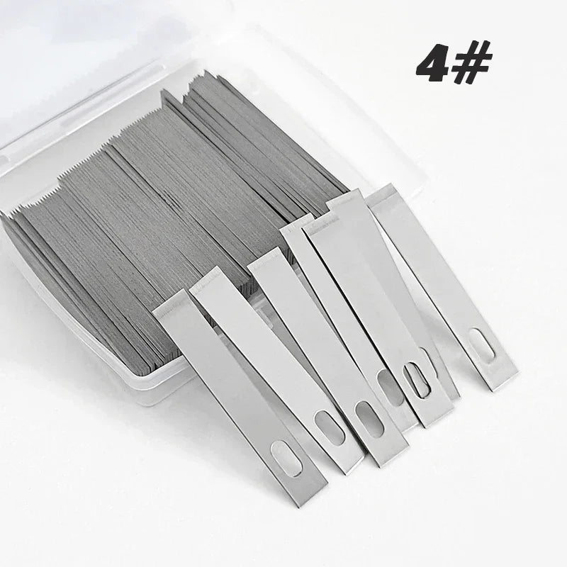100/20pcs #4 Metal Scalpel Blades – DIY Engraving, Wood Carving & Sculpture Knife Replacement Cutting Tools