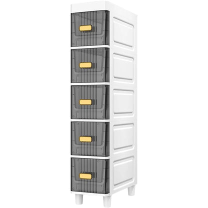 Narrow Toilet Storage Cabinet – 4/5 Tier Waterproof Corner Shelf & Crevice Side Rack