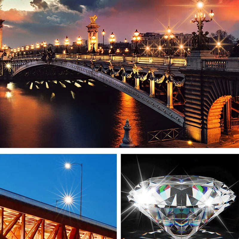 Lightdow 6 Line Star Lens Filter – Available in Sizes 49mm 52 55 58 62 67 72 77 82mm for Canon, Nikon, Sony DSLR Cameras