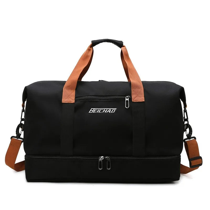 Travel Gym Bag – Short-Distance Luggage & Portable Fitness Duffel, Shoulder, Crossbody, and Weekender Carry-On Bag