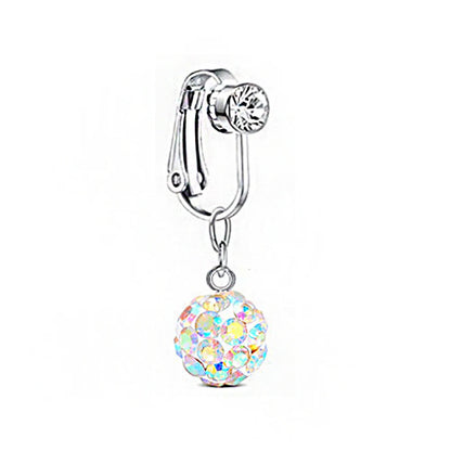 Faux Snake Belly Ring – Fake Clip-On Umbilical Navel Piercing, Belly Button & Cartilage Body Jewelry