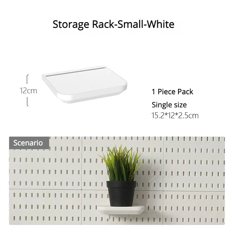 DIY Pegboard Hanging Shelf & Hooks – Wall Organizer for Garage, Kitchen & Room, No-Drill Storage Solution