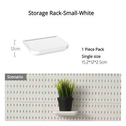 DIY Pegboard Hanging Shelf & Hooks – Wall Organizer for Garage, Kitchen & Room, No-Drill Storage Solution