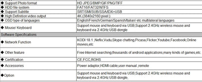 Android 13 8K Ultra HD Smart TV Box, Wifi6, 4GB/64GB, Fast Media Player, Netflix, YouTube, ATV MAXA13