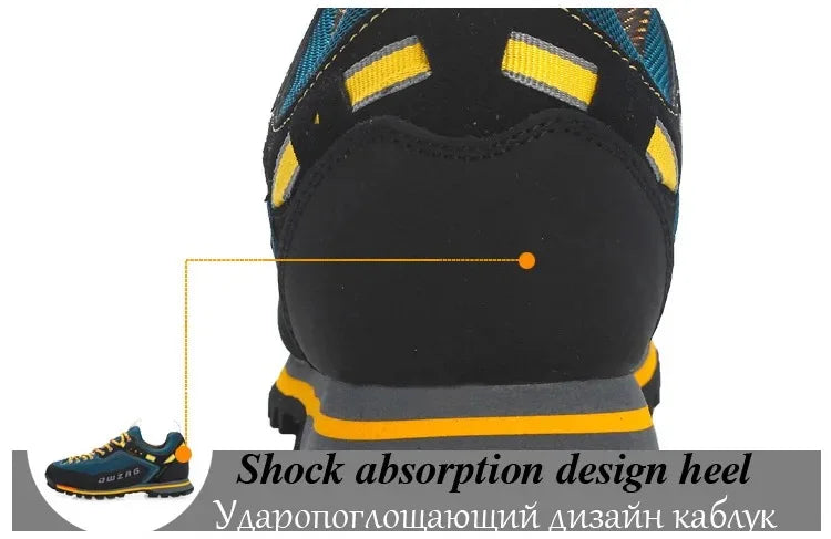 Men's Waterproof Hiking Shoes - Anti-Collision Climbing Shoes, Fashion Outdoor Casual Lace-Up Sneakers