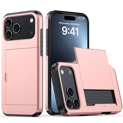 Shockproof iPhone Case with Wallet Card Holder – Protective Cover for iPhone 17, 16, 15, 14, 13, 12, 11 Series, Including Mini & Pro Max