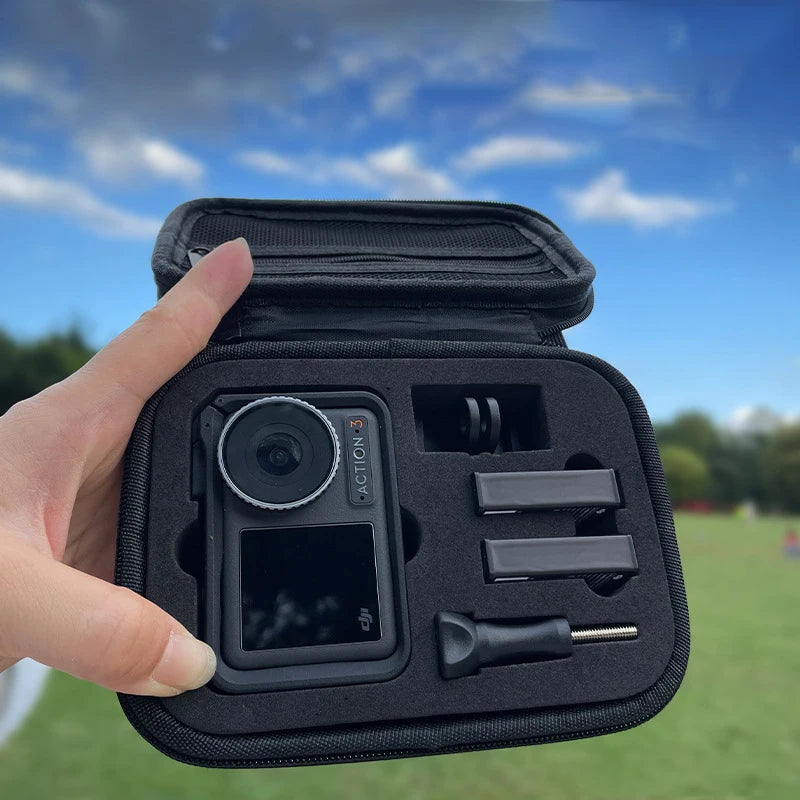 Silicone Camera Lens Dust Cover for DJI Osmo Action 4/5 Pro – Non-Slip Lens Protector with Tempered Film Accessory