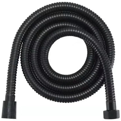 Flexible Shower Hose 1.5/2M — Black/Silver Stainless Steel Bathroom Extension Pipe and Accessories