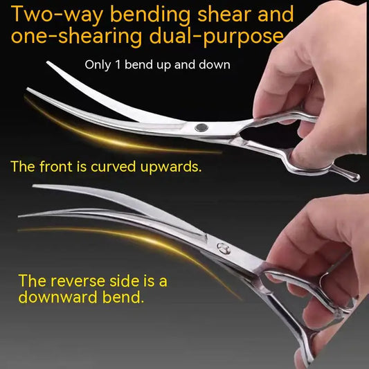 Pet Grooming Scissors Set – Professional Dog Hair Trimming Tools, Bent & Straight Scissors, Teddy Haircut Clippers