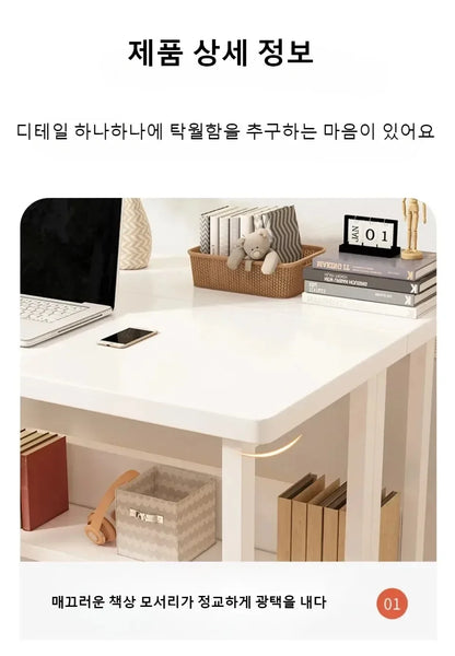 Foldable Computer Desk – Adjustable Laptop Desk for Home & Office, Space-Saving Multifunctional Folding Table