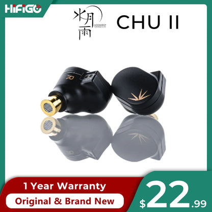 MOONDROP CHU II HiFi Earphones - Dynamic Driver IEMs with Detachable Cable In-Ear Music Headphones