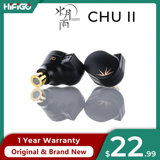 MOONDROP CHU II HiFi Earphones - Dynamic Driver IEMs with Detachable Cable In-Ear Music Headphones