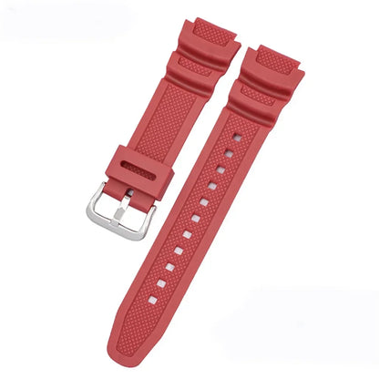 18mm Silicone Watch Strap for Casio G-Shock - Replacement Rubber Band for AE-1000W, AQ-S810W, SGW-400H, W-735H and Compatible Models
