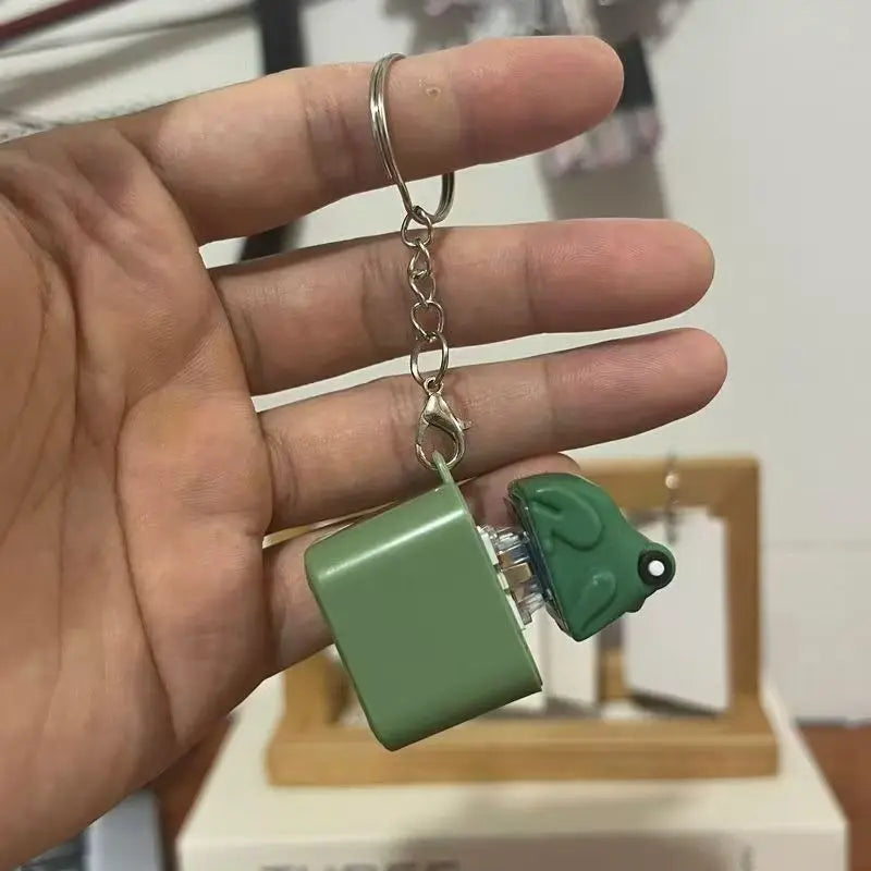 Frog Duck Sound Keychain - Rechargeable Keyboard Clicker with LED Light for Stress Relief & Fun Accessories