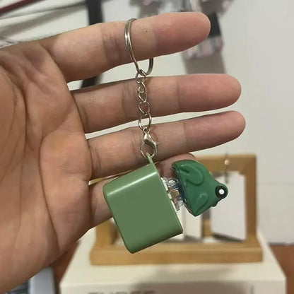 Frog Duck Sound Keychain - Rechargeable Keyboard Clicker with LED Light for Stress Relief & Fun Accessories