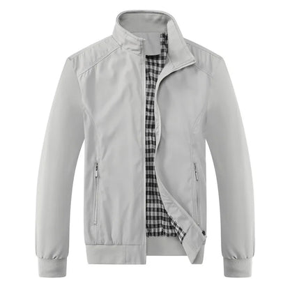 2025 Spring Autumn Men's Bomber Jacket – Casual Solid Slim Fit, Baseball Style, M-6XL & 8XL Sizes