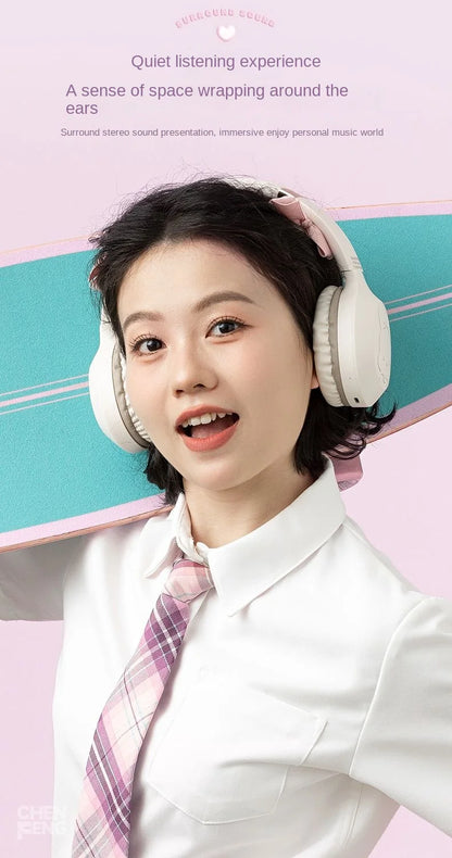 Hello Kitty & Kuromi S05 Wireless Bluetooth Headset — Kawaii Cartoon Character Headphones for Students, New Style