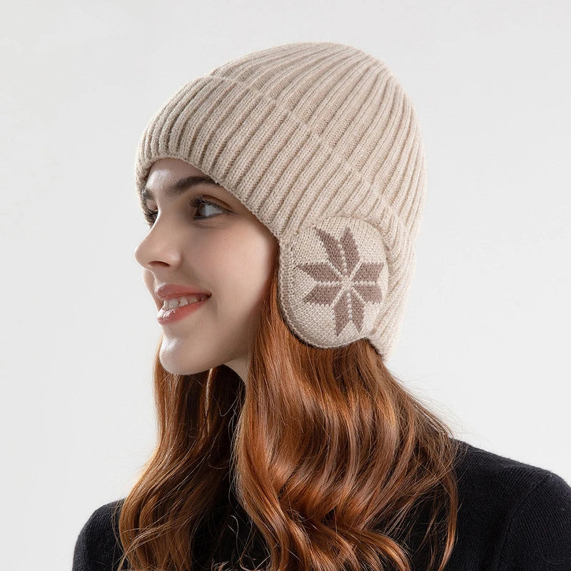 Men's Winter Warm Knitted Wool Beanie - Outdoor Plus Velvet Hat with Ear Protection for Women