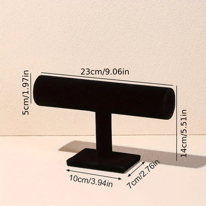 T-Shaped Jewelry Display Stand - Vertical Bracelet, Necklace & Watch Storage Organizer