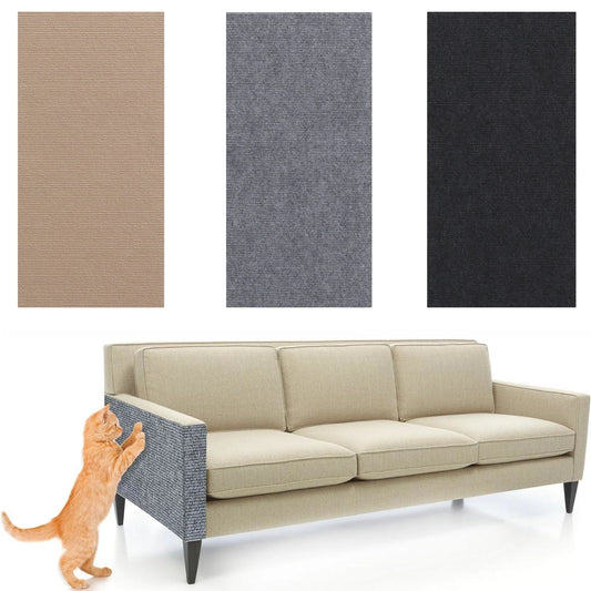 Anti Cat Scratch Mat - Trimmable Self-Adhesive Furniture Protector for Sofas, Walls & Corners