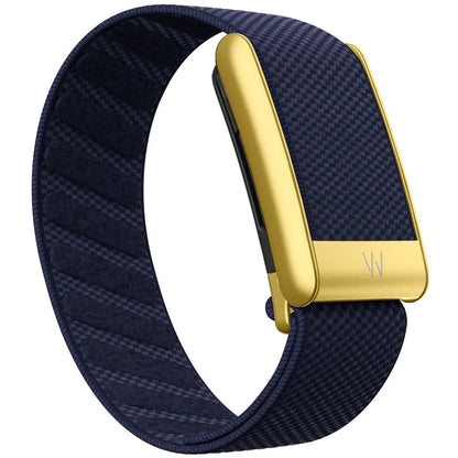 Whoop 5.0 Compatible Nylon Wristband - Black, Silver & Gold Woven Elastic Sports Replacement Strap