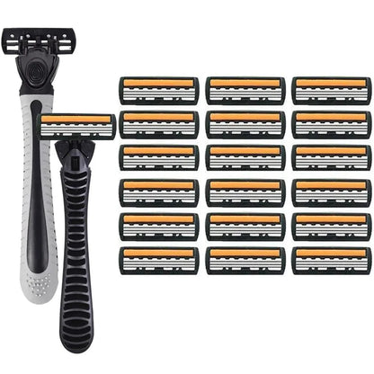 3-Layer Stainless Steel Manual Razor for Men – Washable Travel & Home Shaver for Daily Face Care