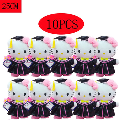 Anime Plush 25cm – Cinnamoroll, My Melody, Kuromi & Hello Kitty Kawaii Soft Stuffed Graduation Doll Gift