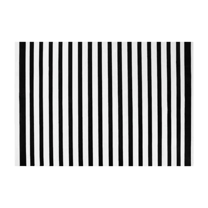 Black Stripe Plush Rug — Non-Slip Luxury Carpet for Living Room, Bedroom, Study, and Nordic Home Decor