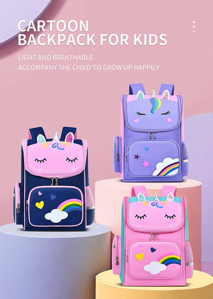 Children’s School Backpack | Cute Waterproof Lightweight Bag for Elementary Students, Grades 1-6, Ages 6-12