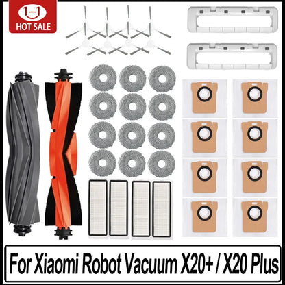 Xiaomi Robot Vacuum X20/X20 Plus Accessories – Dust Bag, Mop Cloth, Side Brush & HEPA Filter Replacement