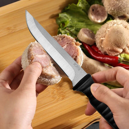 5Cr15Mov Stainless Steel Meat Cleaver & Boning Knife – Sharp Fishing Knife with Holster, Multifunctional Vegetable Peeler