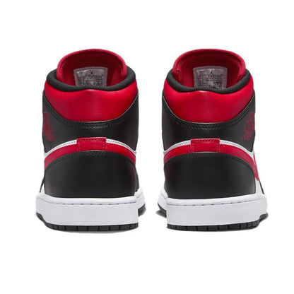 Nike Air Jordan 1 Mid – Original Retro Basketball Sneakers for Men | Classic Black & Red Colorway