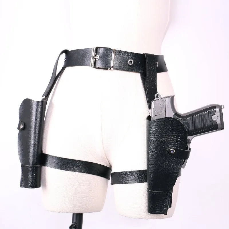 2024 Tomb Raider Lara Croft Police Holster – Western Cowboy Belt Cosplay Role-Playing Props & Accessories