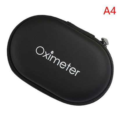 Hard EVA Portable SpO2 Finger Pulse Oximeter Carrying Case – Zipper Storage Bag for Earphones, Data Cable, and Travel